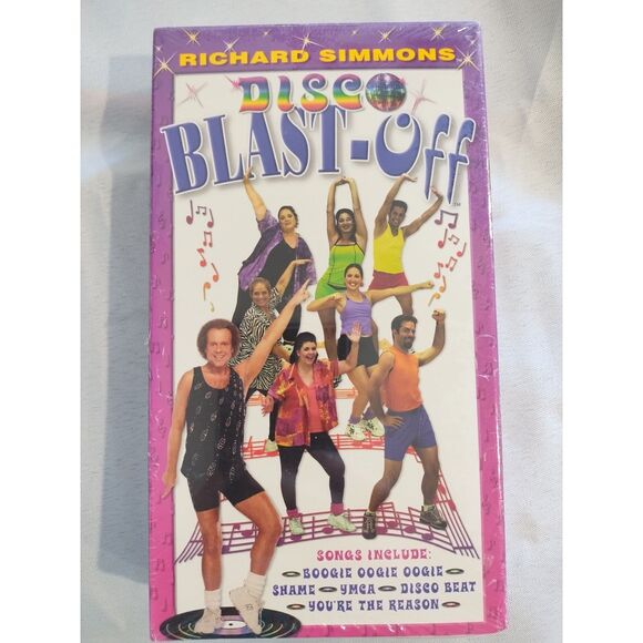 🟣 NIB Sealed Richard Simmons VHS Disco Blast Off - Picture 1 of 5